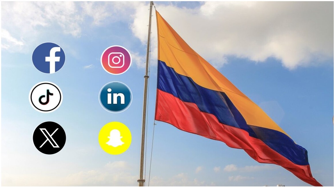 Usuarios de redes sociales en Colombia 2025: Facebook, Instagram, Tiktok, LinkedIn, Snapchat y X (Twitter)